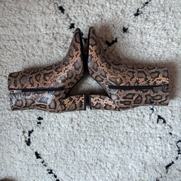 Aquatalia boots women's size 7 Leonora Snakeskin Print Leather Made in Italy - Picture 5 of 6